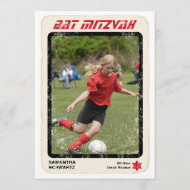 Sportstar Bat Mitzvah Einladung in Rot