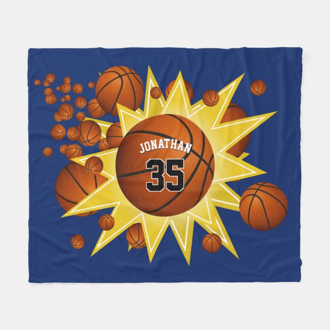 Sportstars Basketball-Blowout-Jungs Fleecedecke (Vorderseite (Horizontal))