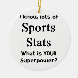 Sportstatistiken Keramik Ornament