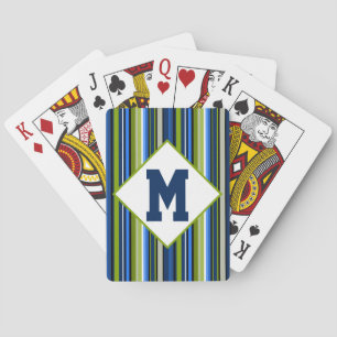 Sportstreifen blau und grün spielkarten