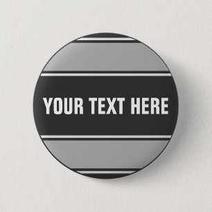 SPORTSTREIFEN - Grau + Ihr Text Button