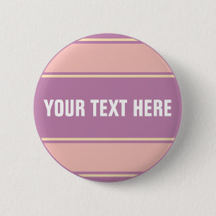 SPORTSTREIFEN - Pastellviolett Gelb + Ihr Text Button