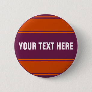 SPORTSTREIFEN - Plum Orange + Ihr Text Button