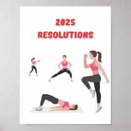 Sportswoman 2025 Auflösungen Wall Art Poster
