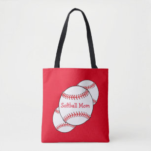 Sporttasche mit weißer und roter Mama Tasche