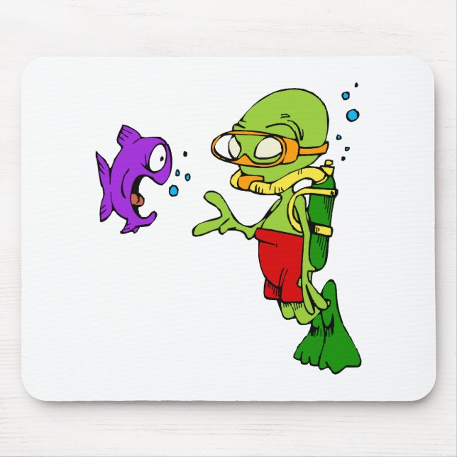 Sporttauchen-alien Mousepad (Vorne)