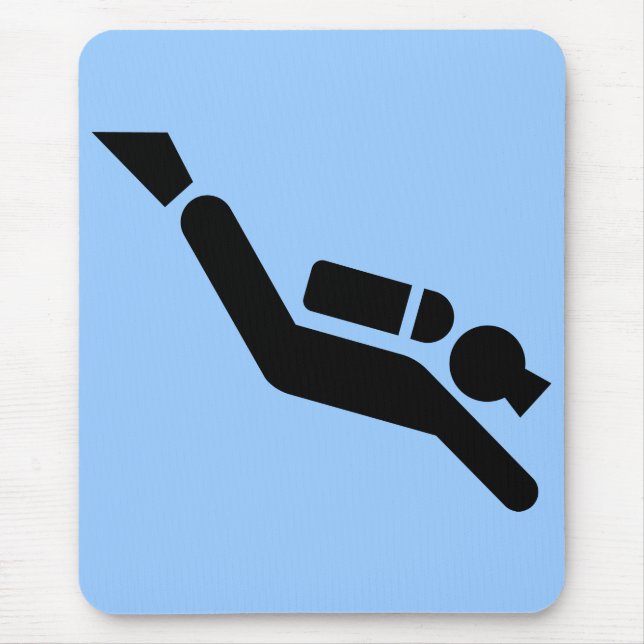 Sporttauchen-Symbol Mousepad (Vorne)