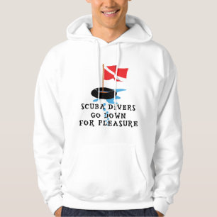 Sporttaucher streben unten Vergnügen an Hoodie