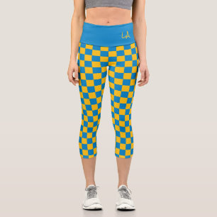 Sportteam Blue Gold NAME Fanclub Spaß Capri Leggings