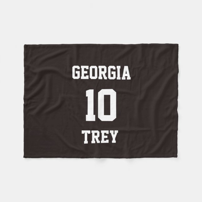Sportteam Fan Personalisiert Licorice Fleecedecke (Vorderseite (Horizontal))