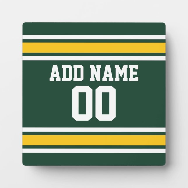 Sportteam Football Jersey Individuelle Name Fotoplatte (Vorderseite)