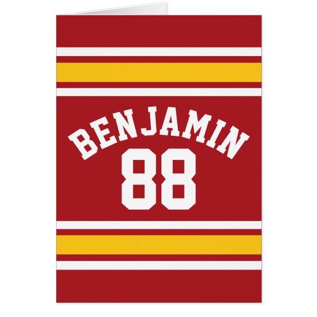 Sportteam Football Jersey Individuelle Name Nummer (Vorne)
