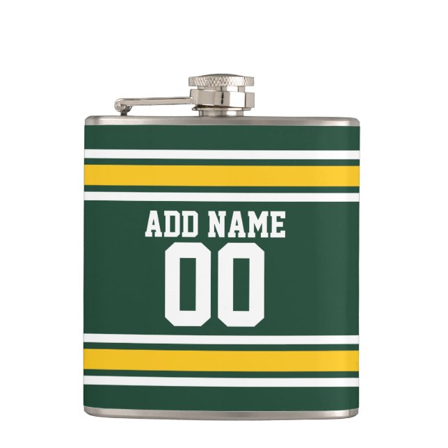 Sportteam Football Jersey Individuelle Name Nummer Flachmann (Vorderseite)