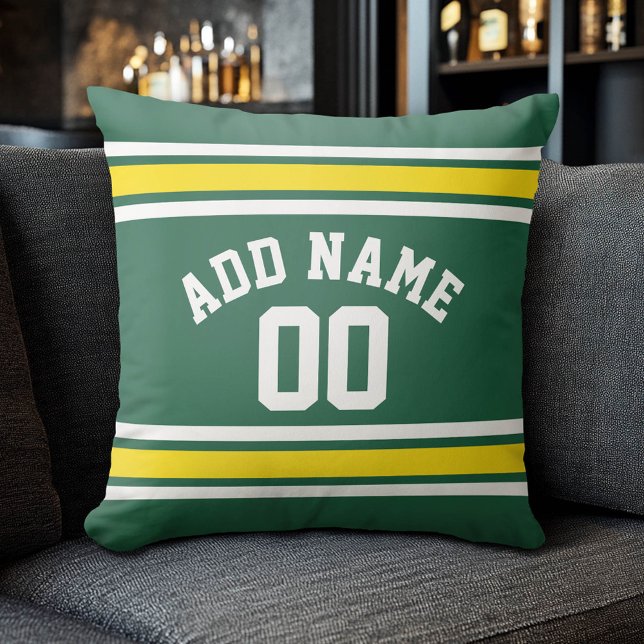 Sportteam Football Jersey Individuelle Name Nummer Kissen (Custom Sports Pillow for a Man Cave)