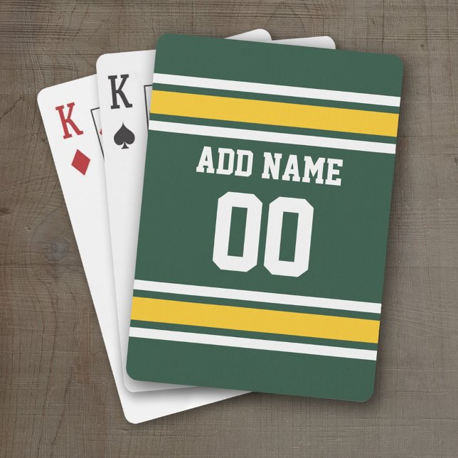 Sportteam Football Jersey Individuelle Name Nummer Spielkarten (Personalized Playing Cards - Sports Jersey Design)