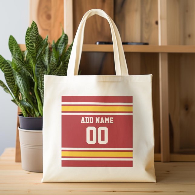 Sportteam Football Jersey Individuelle Name Nummer Tragetasche (Custom Tote Bag)