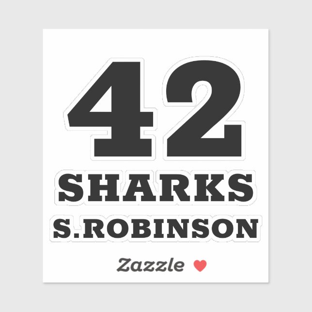 SPORTTEAM — Personalisierte Player Stickers Aufkleber (Blatt)