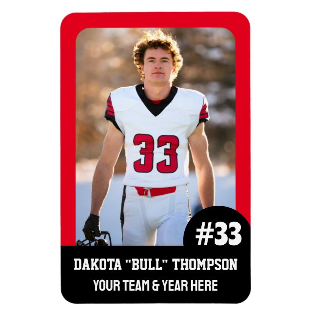 Sportteam Player (4"x6") Foto Magnet (Vertikal)