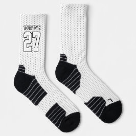 Sportteam Weißer Name Basketball Socken