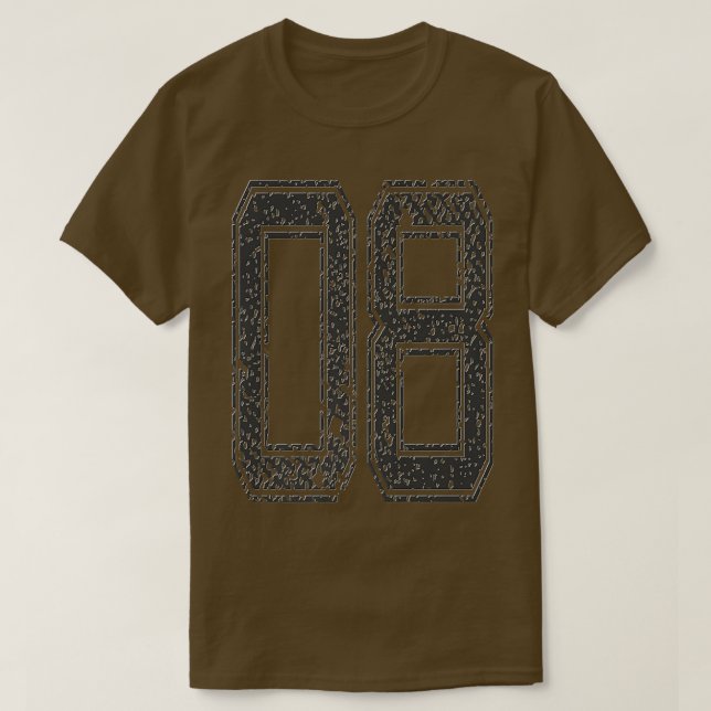SportteamNummer 08Jahr 2008Mitternacht Schwarz866 T-Shirt (Design vorne)