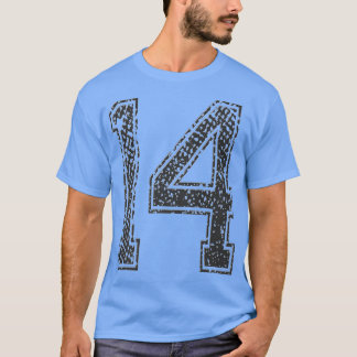 SportteamNummer 14Jahr 2014Mitternacht Schwarz871 T-Shirt