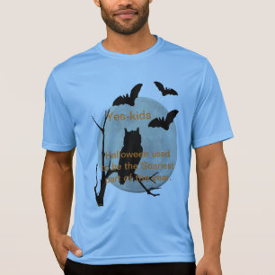 Sporttek-Wettbewerber Halloween Owl & Bats T-Shirt
