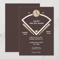 Sportthema Baseball Liebe Hochzeit Einladungen