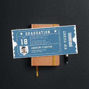 Sportthema Blue Foto Abschluss Einladung