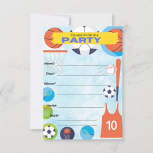 Sportthema, Einladung zur Geburtstagsfeier