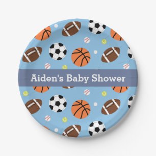 Sportthemen-Baby-Shower-Partyartikel Pappteller
