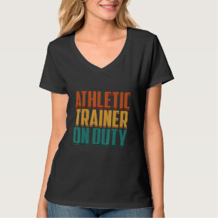 Sporttrainer im Dienst Fitness Coach Bekleidung T-Shirt