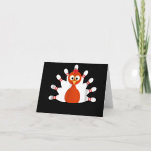 Sporttruthahn und Bowling - Erntedank Einladung