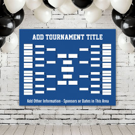 Sportturnier-Bracket - Blue 32 Teams Poster