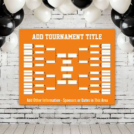 Sportturnier-Bracket - Orange 32 Teams Poster