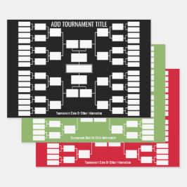 Sportturnierhalterung für 32 Teamstart Geschenkpapier Set