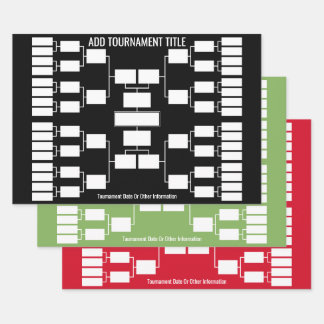 Sportturnierhalterung für 32 Teamstart Geschenkpapier Set