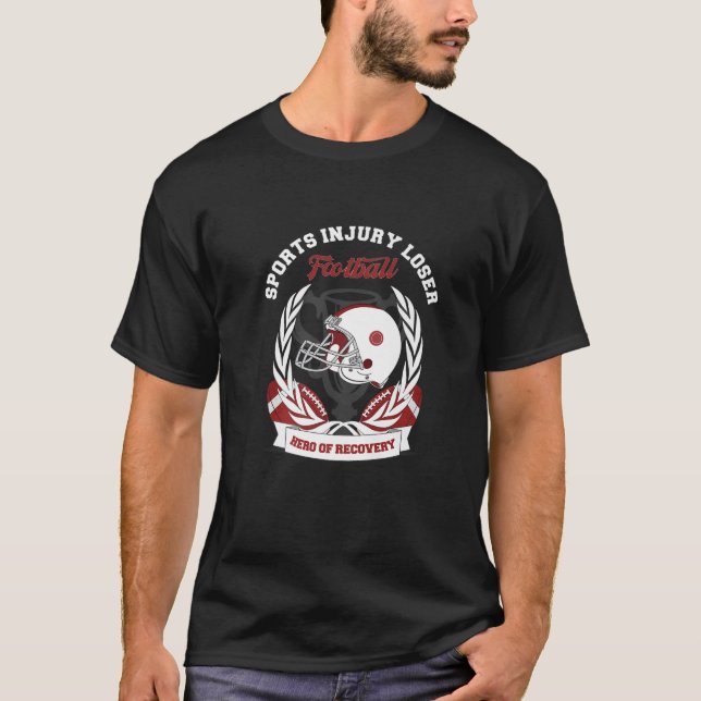 Sportverletzter Erholung Football, Bruch, Shoul T-Shirt (Vorderseite)