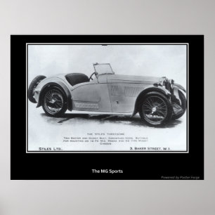 Sportwagen 1930er Jahre Druck Poster