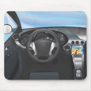 Sportwagen-Armaturenbrett Mousepad