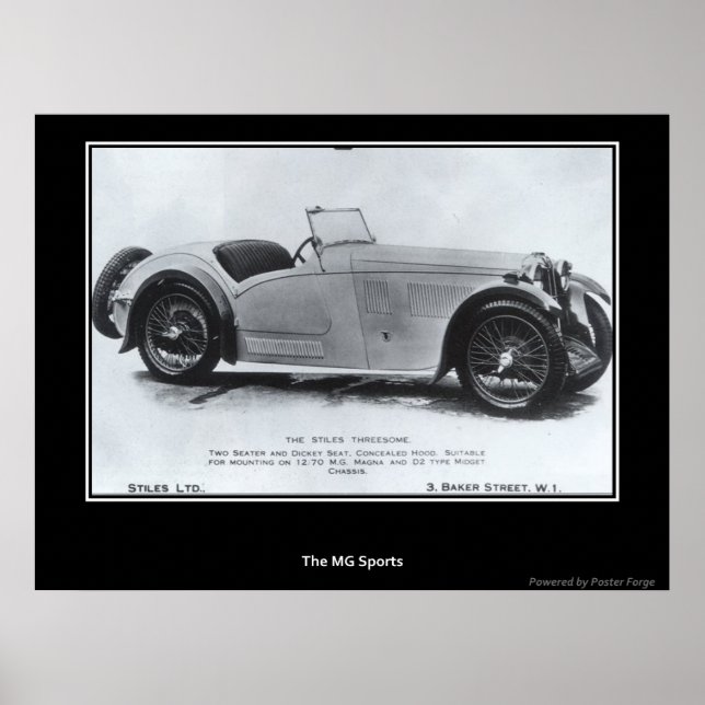 Sportwagen der 30er Jahre - Print Poster (Vorne)