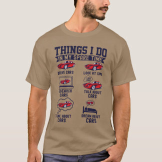 Sportwagen-Enthusiast Freizeitaktivitäten Familie T-Shirt