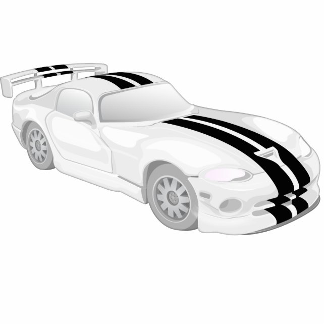 Sportwagen Freistehende Fotoskulptur (Vorne)
