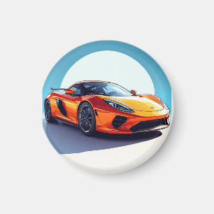 Sportwagen Kühlschrankmagnet Geschenkidee für Renn