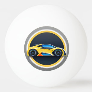 Sportwagen-Logo im modernen Kreisstil Tischtennisball