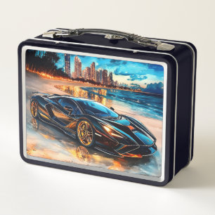 Sportwagen-Lunchbox Metall Brotdose