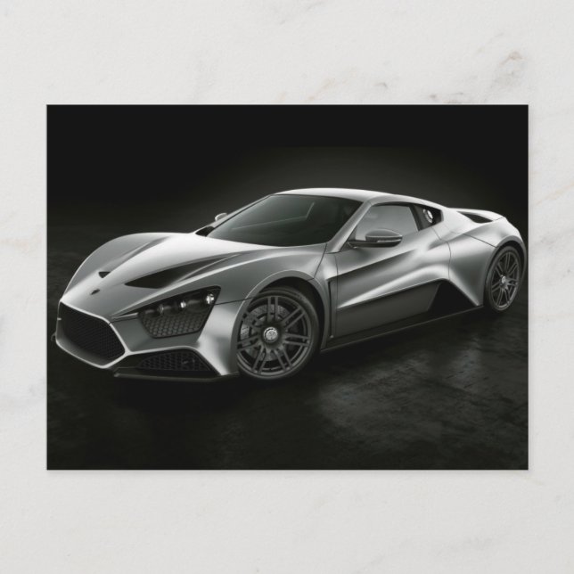Sportwagen Postkarte (Vorderseite)