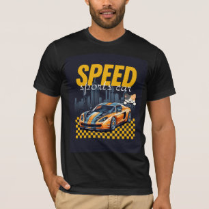 Sportwagen & süße Katzen Design T-Shirt