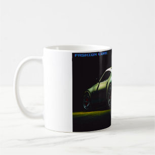 Sportwagen Tasse Kaffee und Tee (auf weiß)