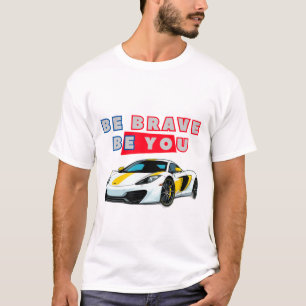 Sportwagen und Motivationsphrase T-Shirt