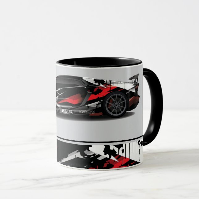 Sportwagen Zwei-Tone-Kaffee-Tasse Tasse (VorderseiteRechts)
